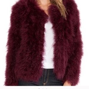 Lamarque Deep Burgundy Teddy Jacket
